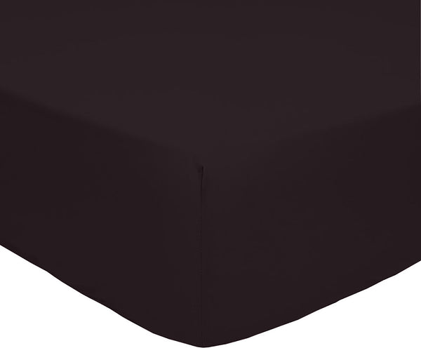 Drap Housse , Bonnet 30Cm 100% Percale De Coton 80Fils Noir