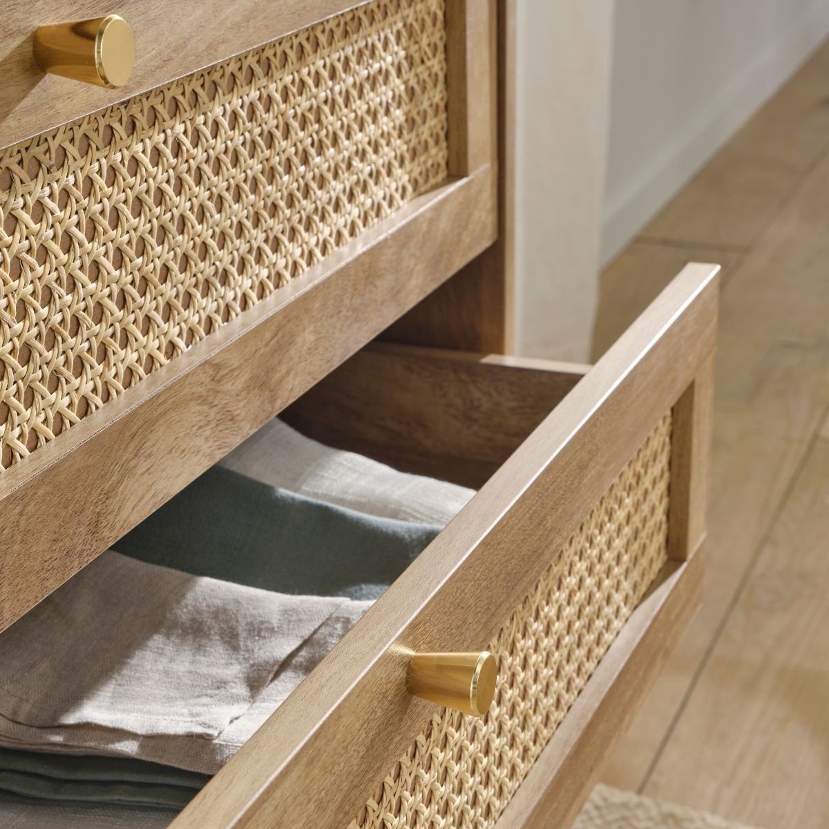 Palmo - Commode 3 Tiroirs - Rotin Naturel