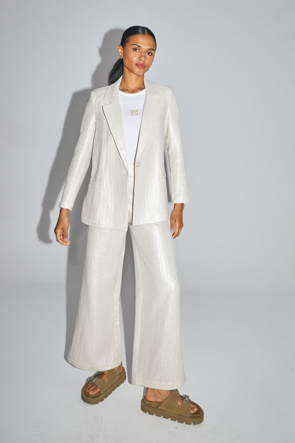 Le Blazer Jimmy En Coton Bio Brillant Texturé Fabriqué En Italie