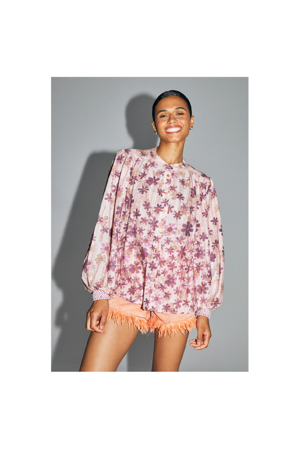 La Chemise Paola, Imprimé Bloom Fall Fabriquée En Italie