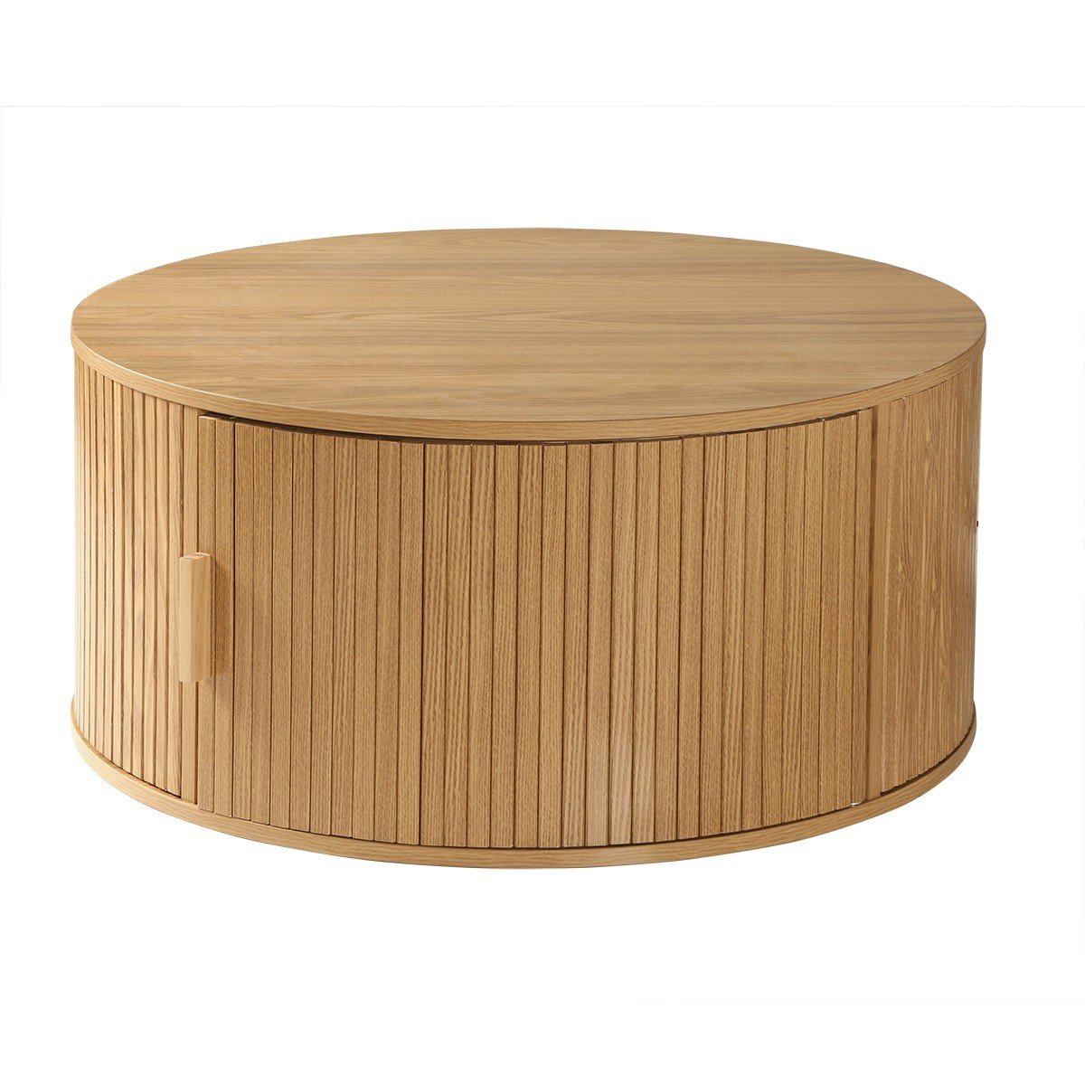 Ernest - Table Basse Ronde Avec Rangements