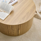 Ernest - Table Basse Ronde Avec Rangements
