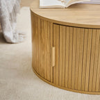 Ernest - Table Basse Ronde Avec Rangements