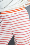 Le Pantalon Edwin Tricot Ajouré Rayures Cala Fabriqué En Italie