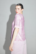 La Blouse Poppy A  Paillettes Roses Fabriquée En Italie