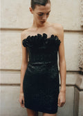 Robe Volant Ornement Paillettes