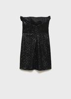 Robe Volant Ornement Paillettes