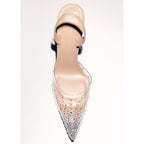 Chaussures Bout Transparent Strass