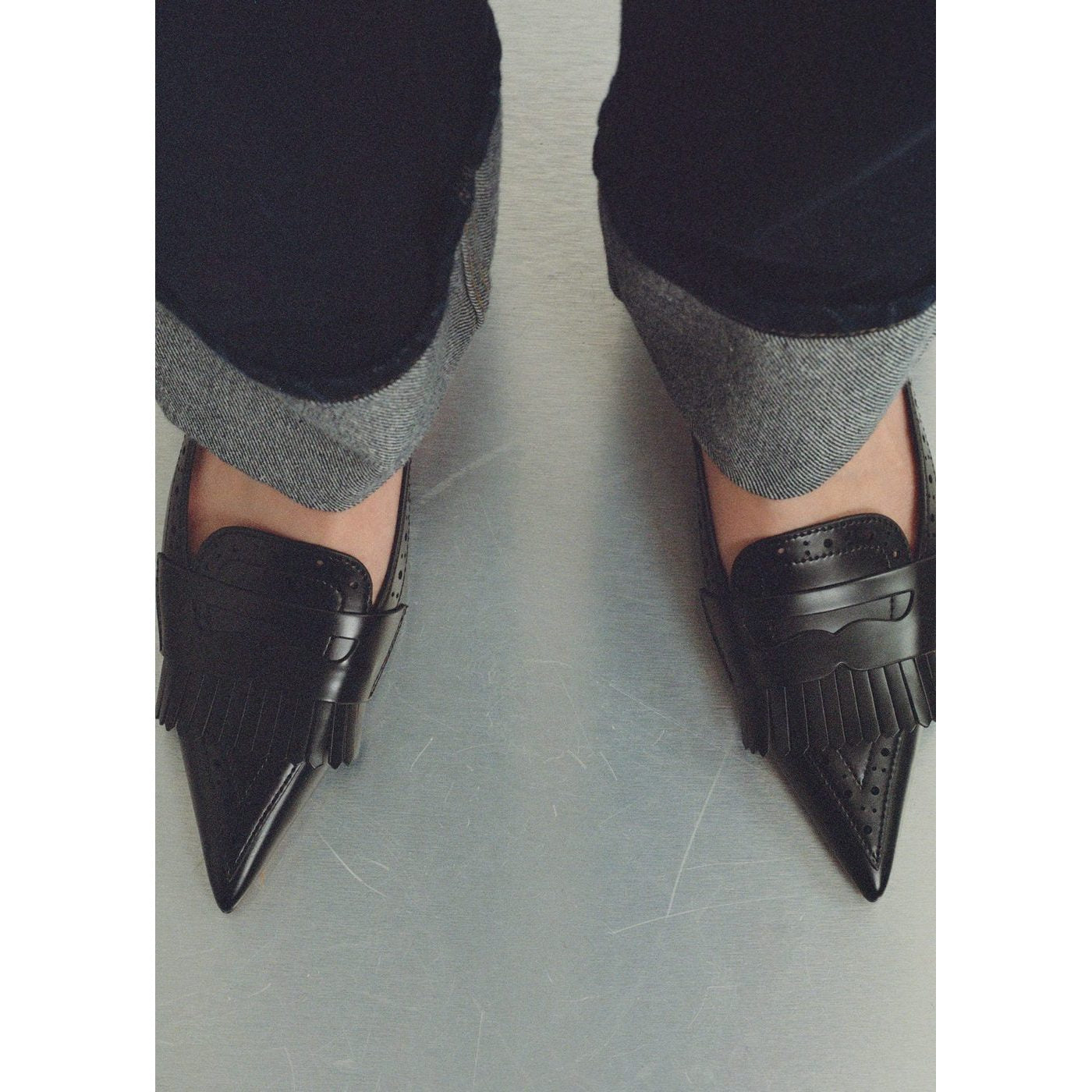 Chaussures Talon Franges