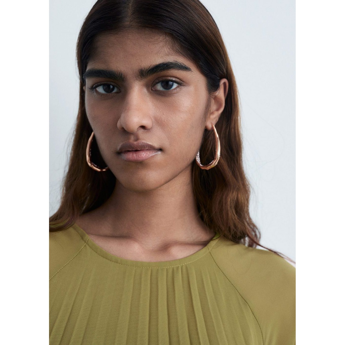 Robe Plissée Ceinture À Nouer