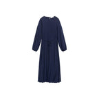 Robe Plissée Ceinture À Nouer