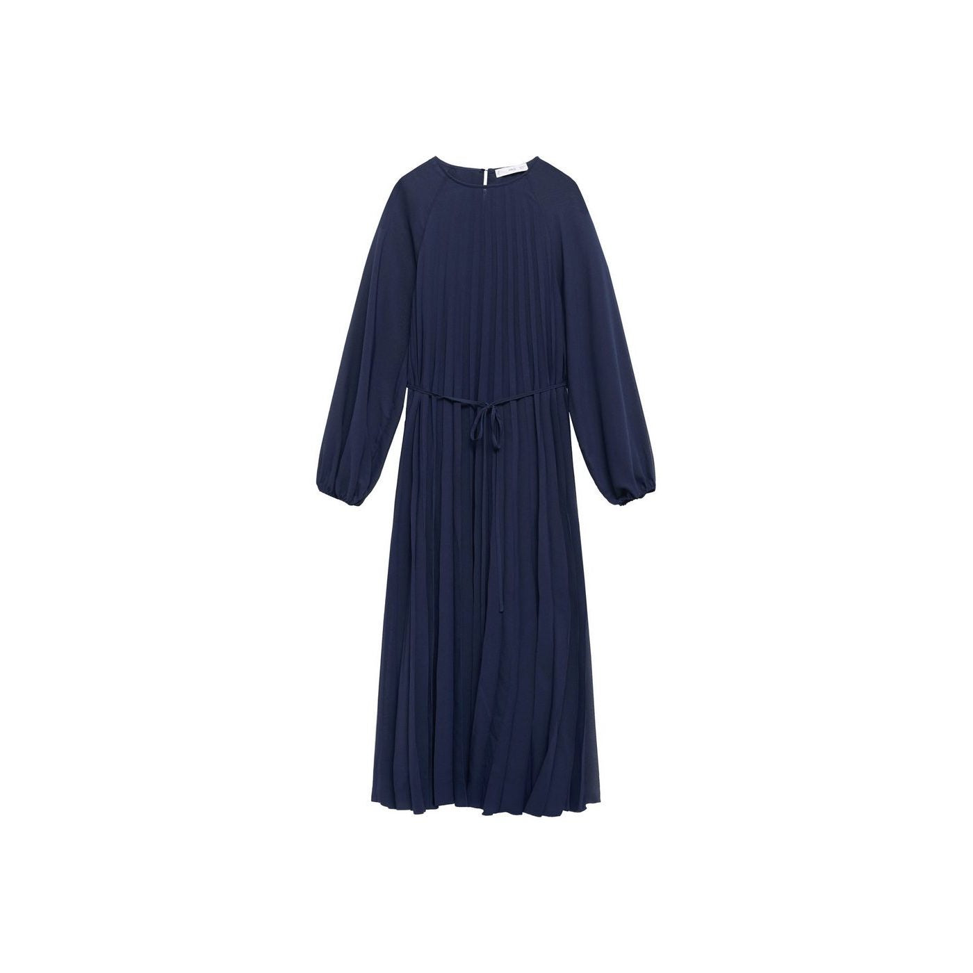 Robe Plissée Ceinture À Nouer