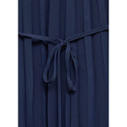 Robe Plissée Ceinture À Nouer