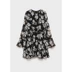 Robe À Fleurs Volantée