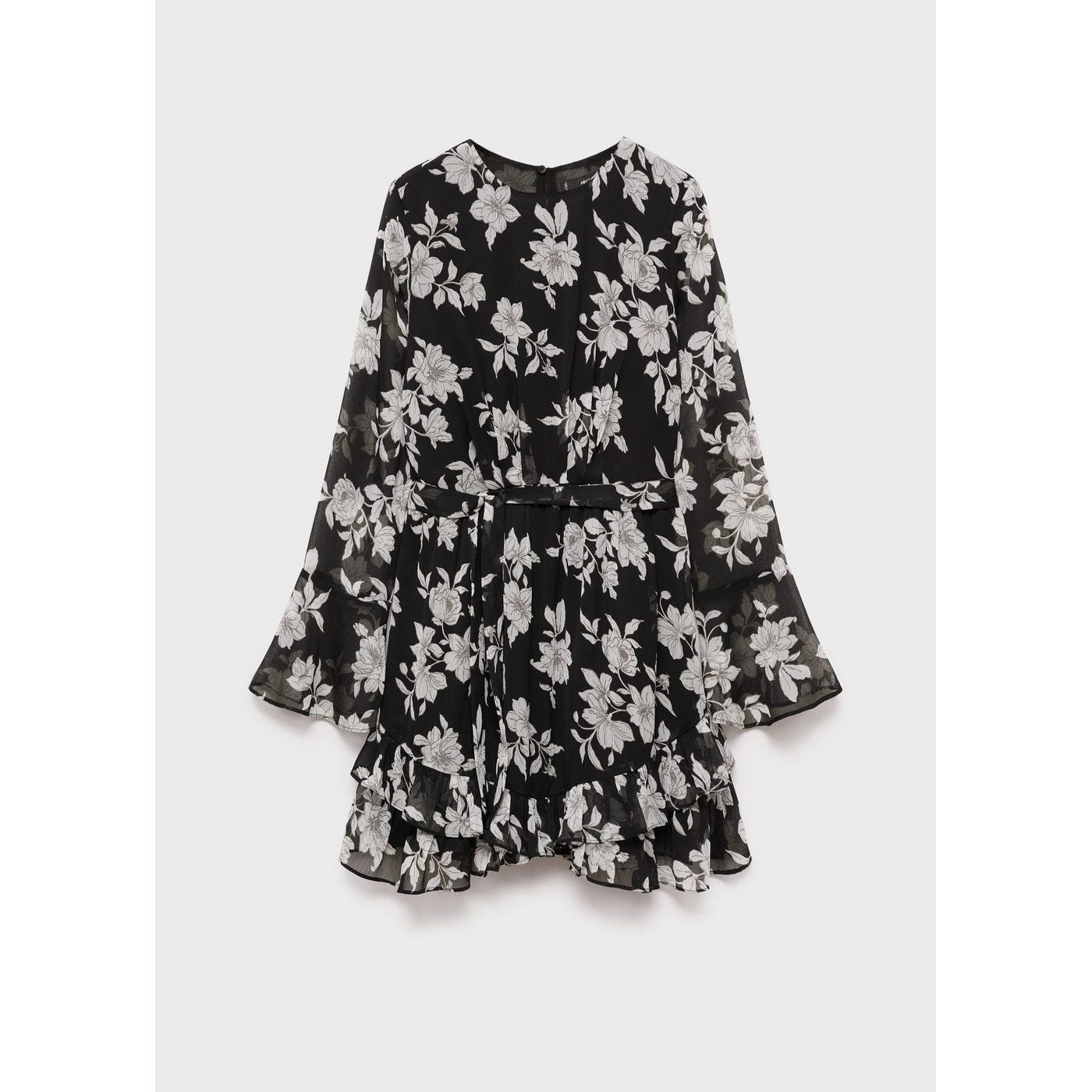Robe À Fleurs Volantée