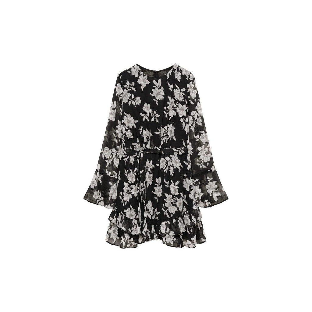 Robe À Fleurs Volantée