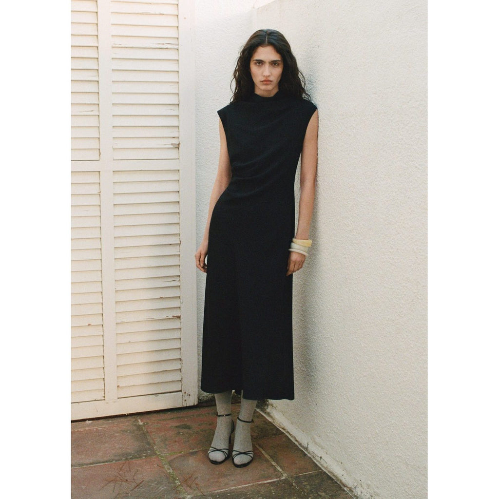Robe Évasée Taille Drapée