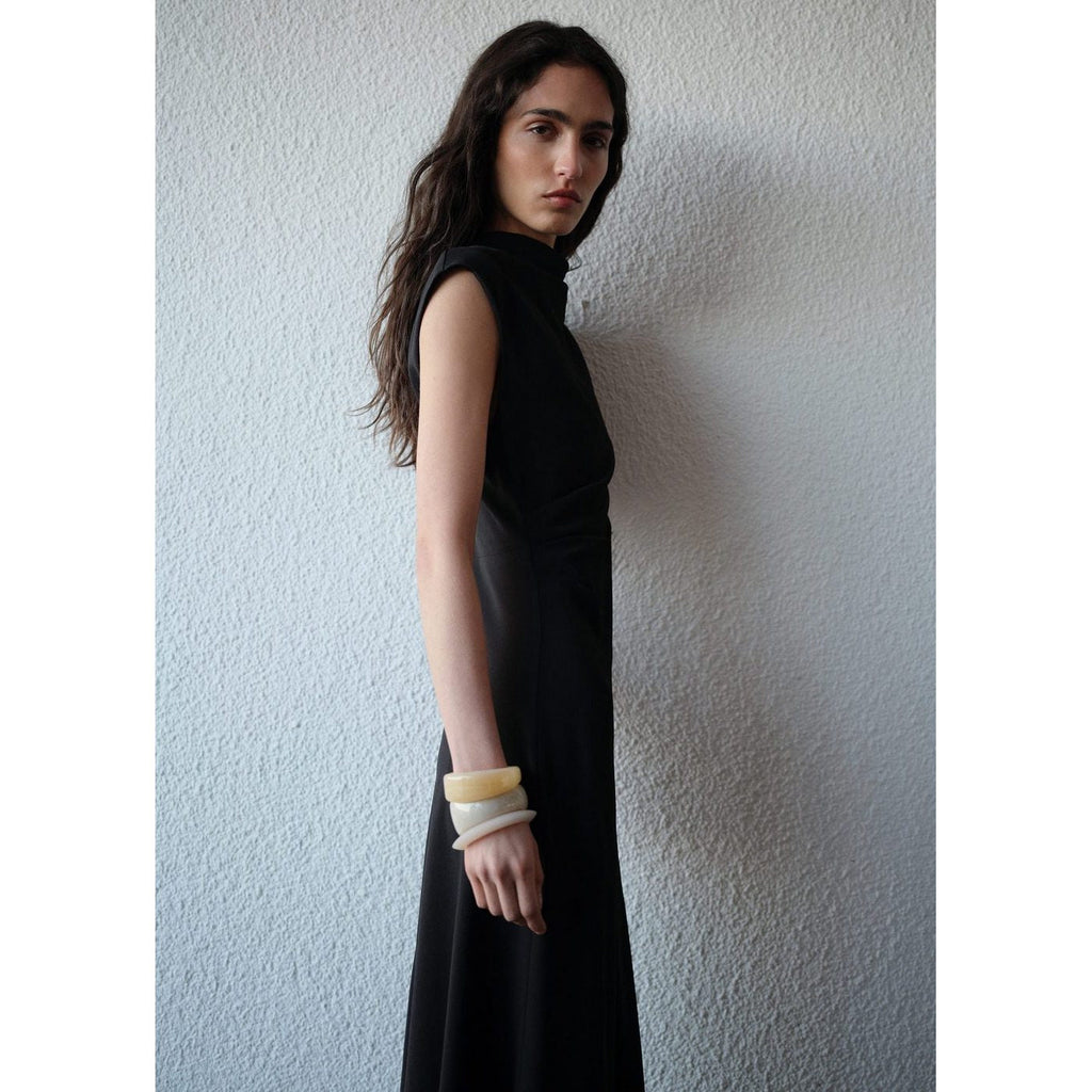 Robe Évasée Taille Drapée