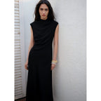 Robe Évasée Taille Drapée