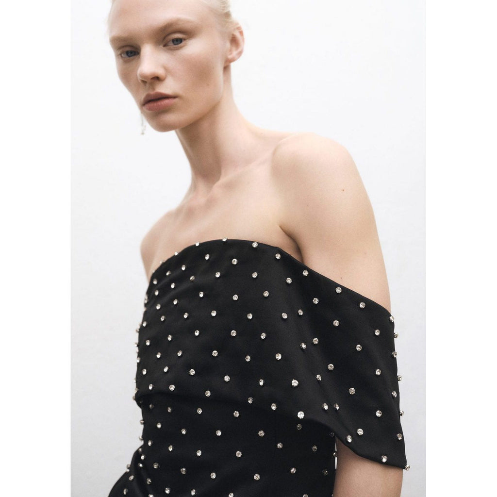 Robe Bustier Avec Ornements Brillants