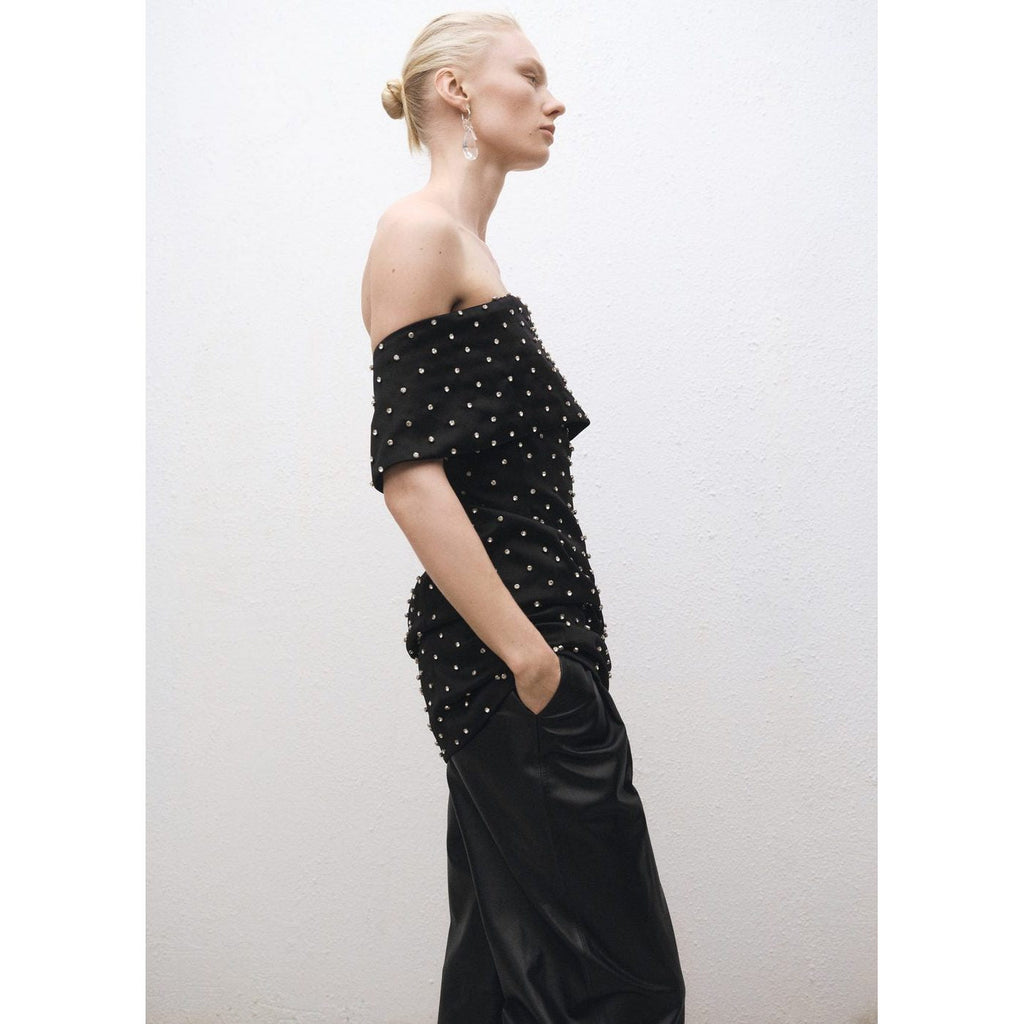 Robe Bustier Avec Ornements Brillants