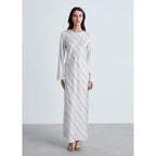 Robe À Rayures Satinée