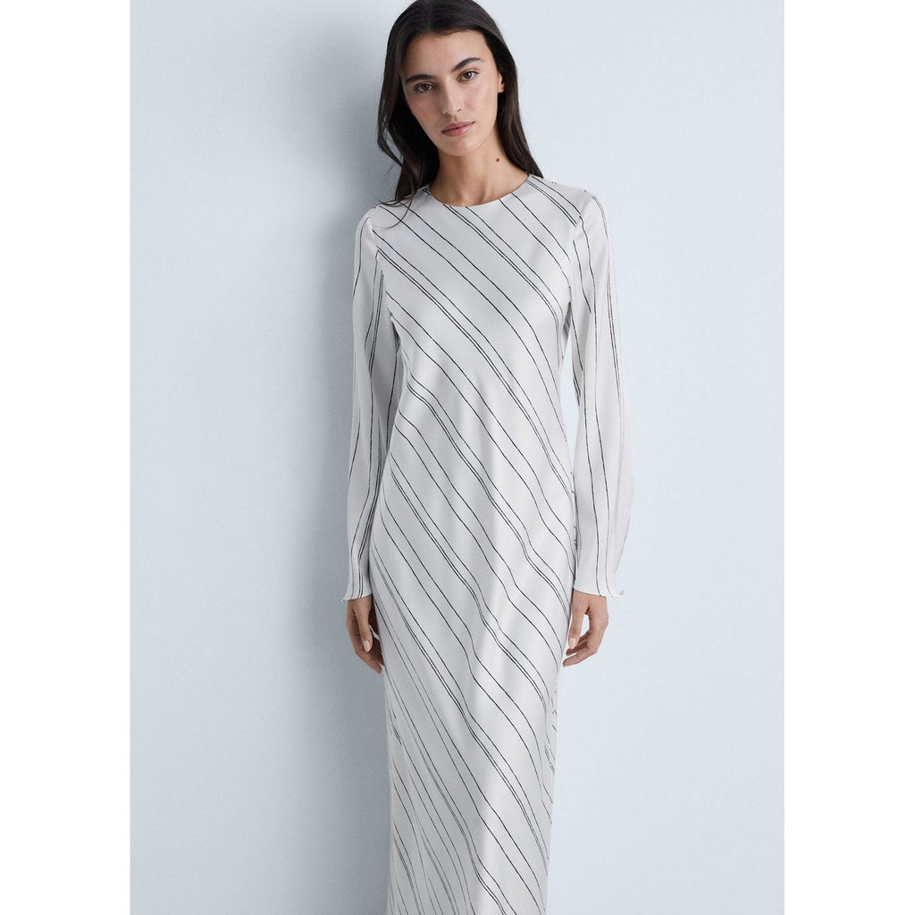 Robe À Rayures Satinée