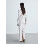 Robe À Rayures Satinée
