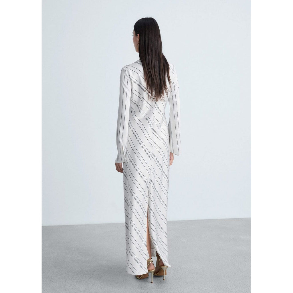 Robe À Rayures Satinée