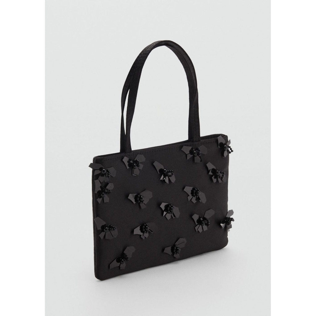 Sac À Main Avec Application De Fleurs