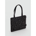 Sac À Main Avec Application De Fleurs