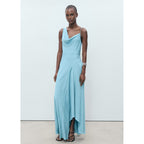 Robe Asymétrique Effet Froissé