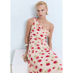 Robe À Fleurs Volantée