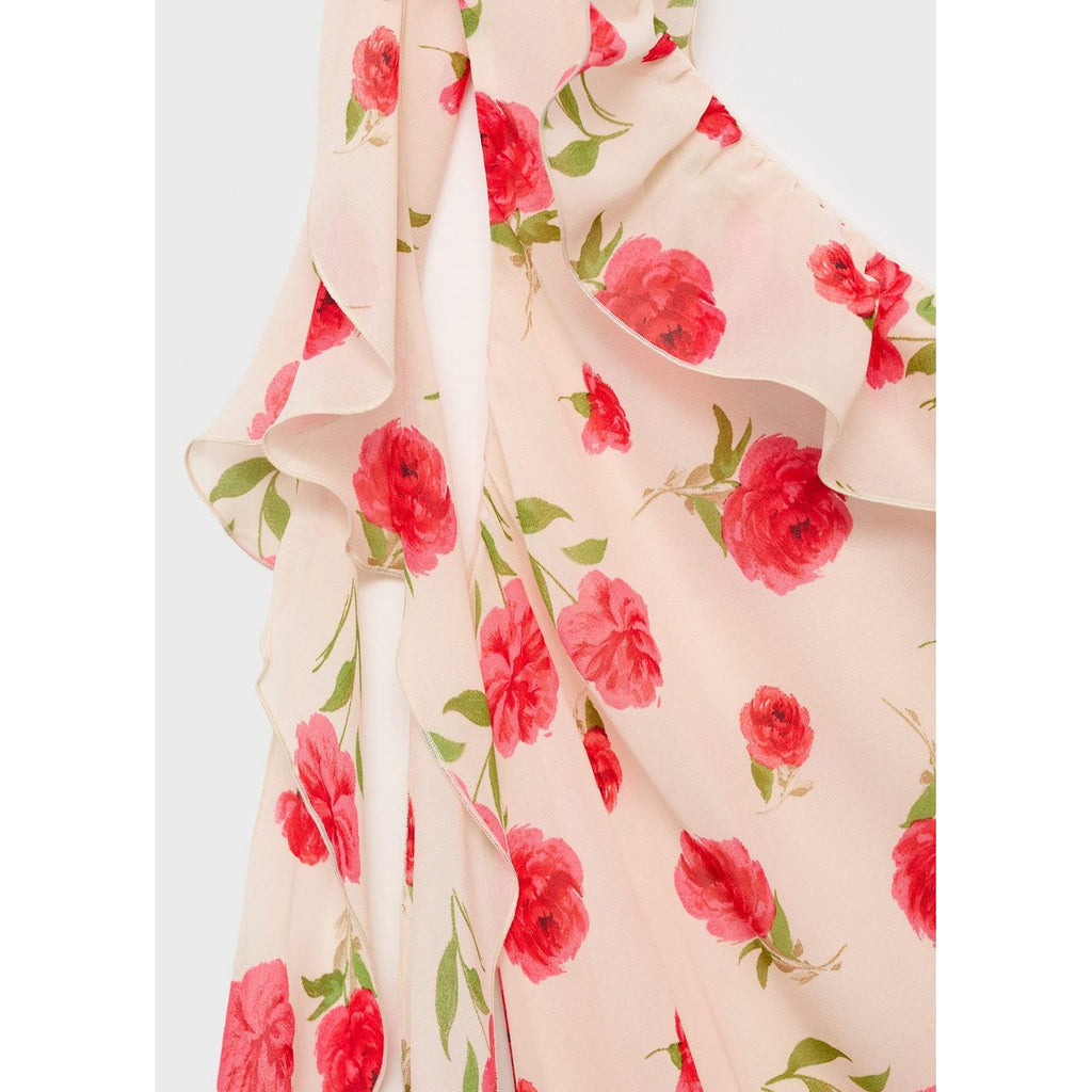 Robe À Fleurs Volantée