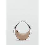 Mini Sac Porté Épaule Ovale En Lin Mélangé
