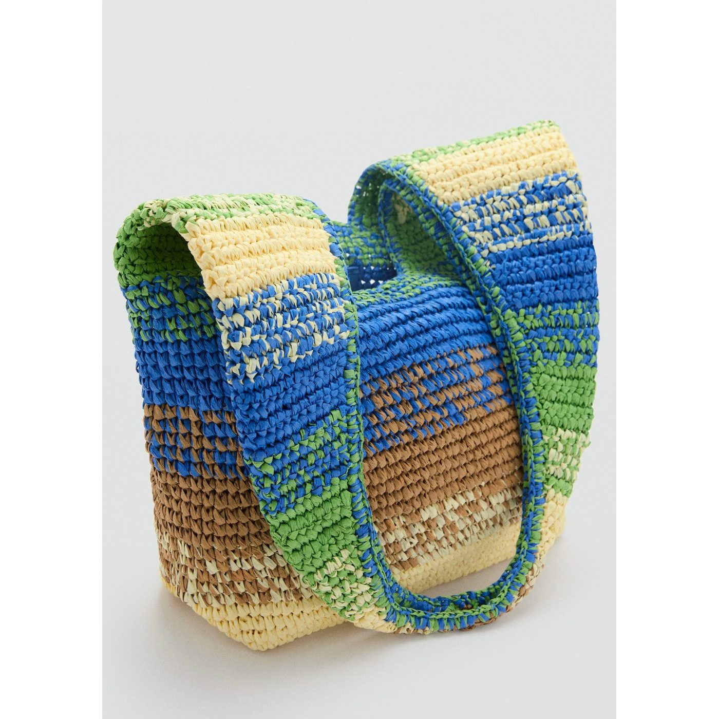 Sac Cabas En Fibres Naturelles Dégradé