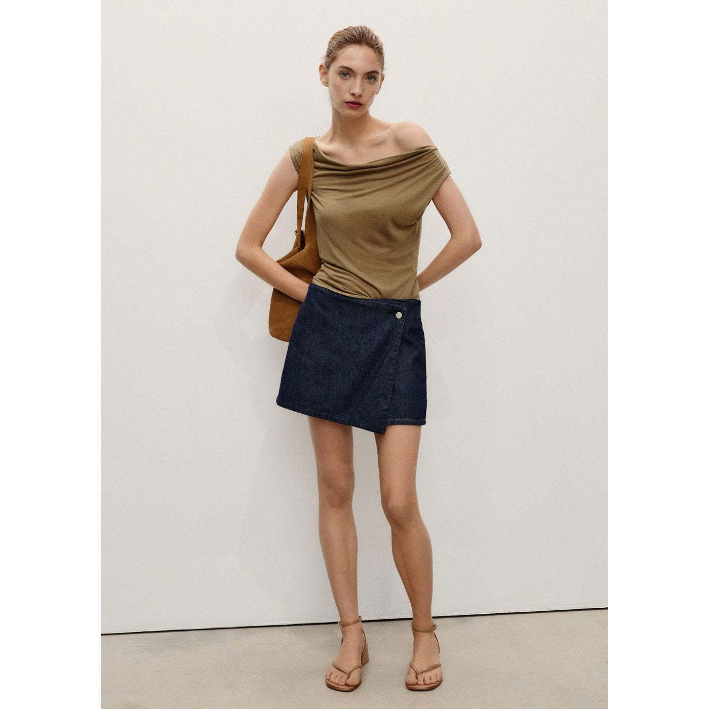 Jupe Short En Jean Croisée