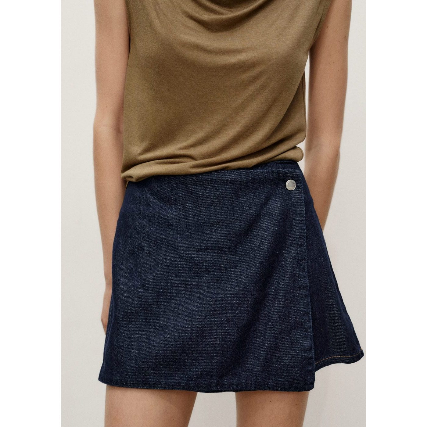 Jupe Short En Jean Croisée
