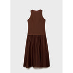 Robe Midi Tissu Combiné