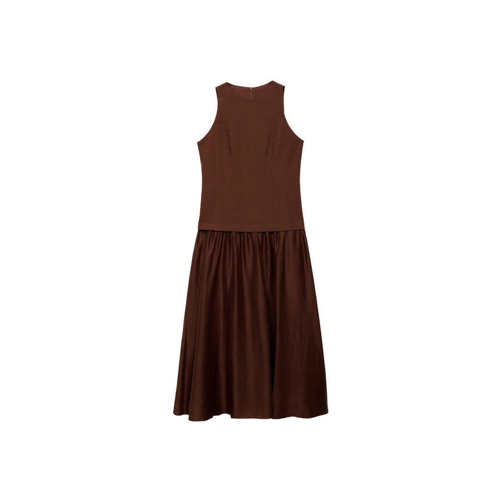 Robe Midi Tissu Combiné