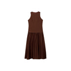 Robe Midi Tissu Combiné