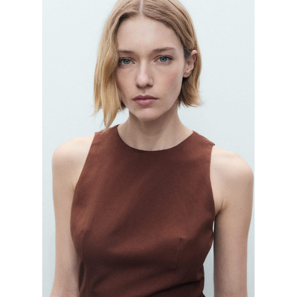 Robe Midi Tissu Combiné