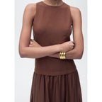 Robe Midi Tissu Combiné