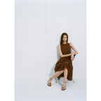 Robe Midi Tissu Combiné