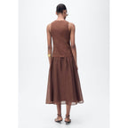 Robe Midi Tissu Combiné