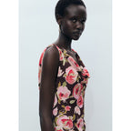 Robe Fleurie Col Bénitier