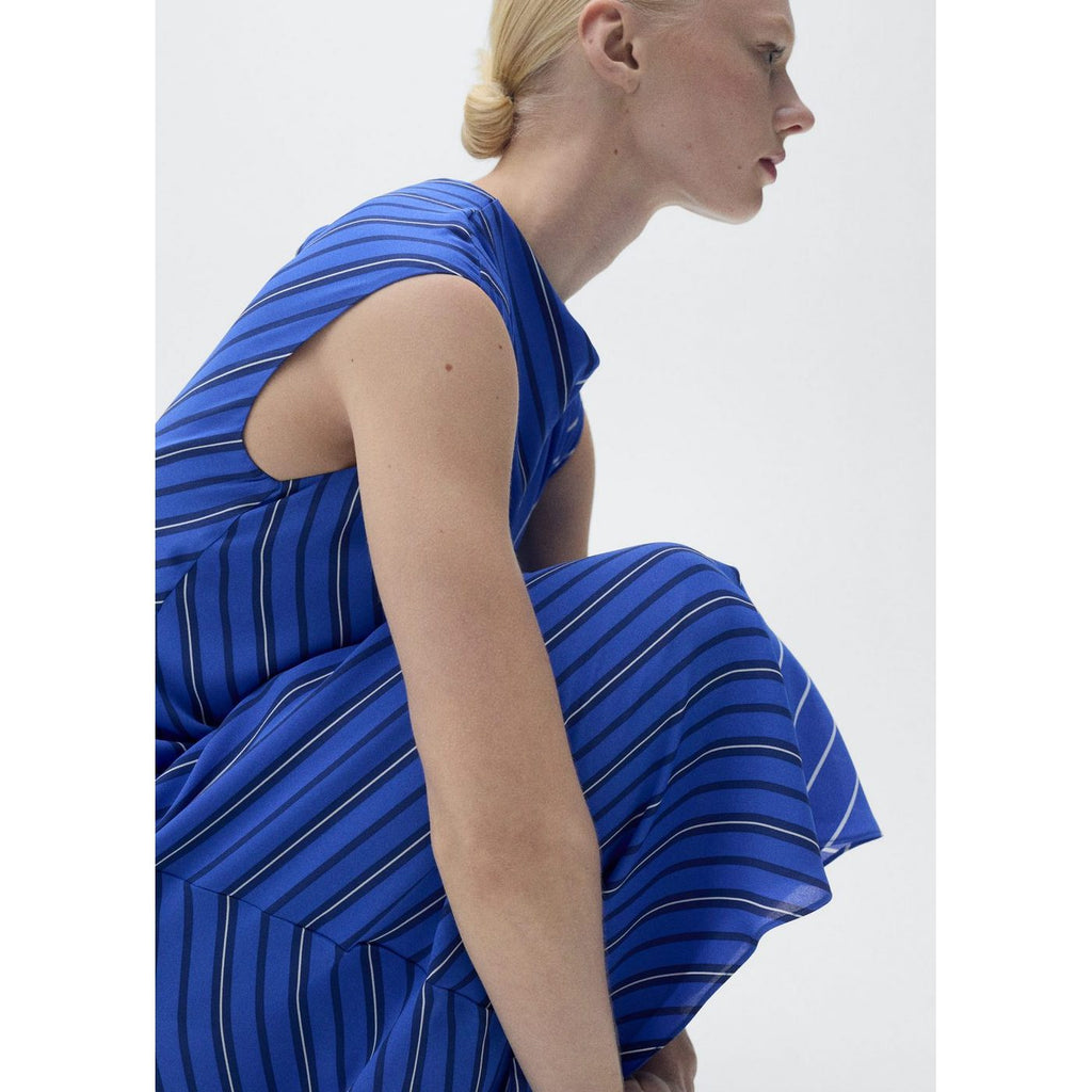Robe Évasée Rayures Combinées