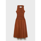 Robe Texturée Combinée Dos Ouvert