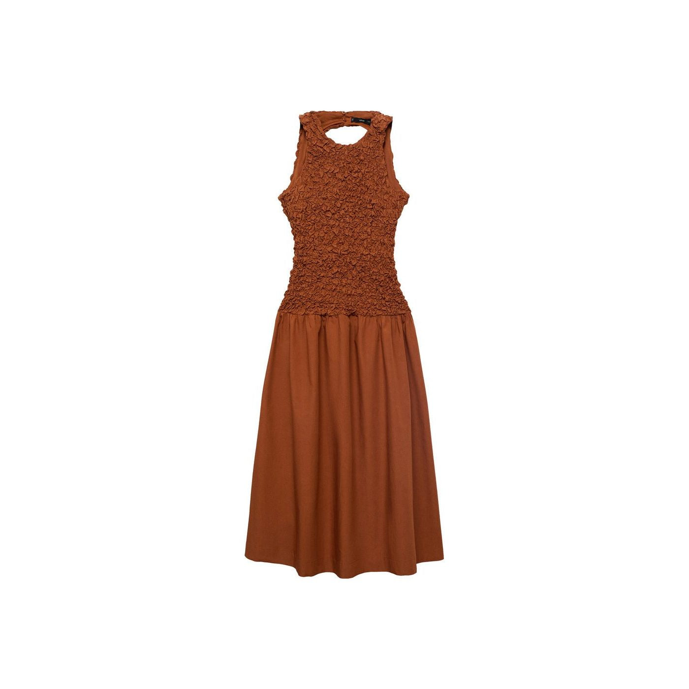 Robe Texturée Combinée Dos Ouvert