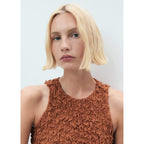Robe Texturée Combinée Dos Ouvert